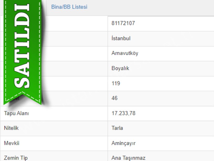 Arnavutköy Boyalıkta Satılık Tarla , 17,233 m2 Müstakil