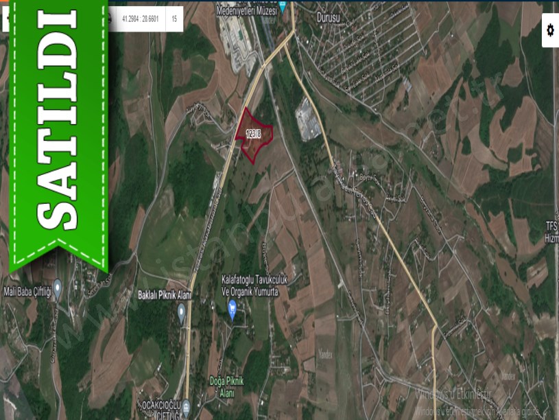 Arnavutköy Baklalı  Satılık Arsa , 500 m2 Cadde Cephe 
