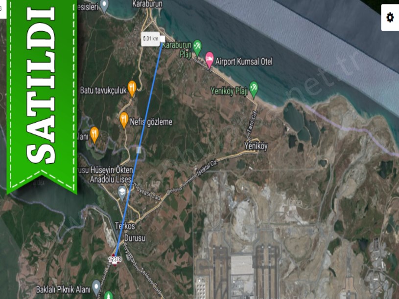 Arnavutköy Baklalı  Satılık Arsa , 500 m2 Cadde Cephe 