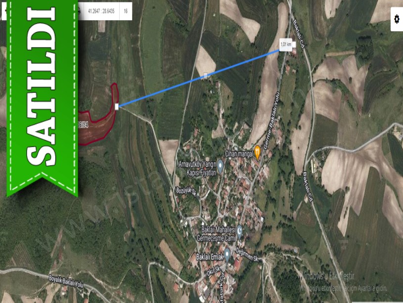 Arnavutköy Baklalı  Satılık Arsa , 681 m2 Hisseli