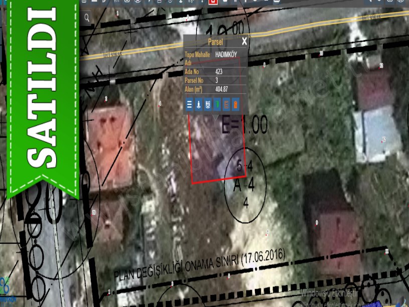Arnavutköy Hadımköyde Satılık Arsa , 405 m2  Müstakil İmarlı