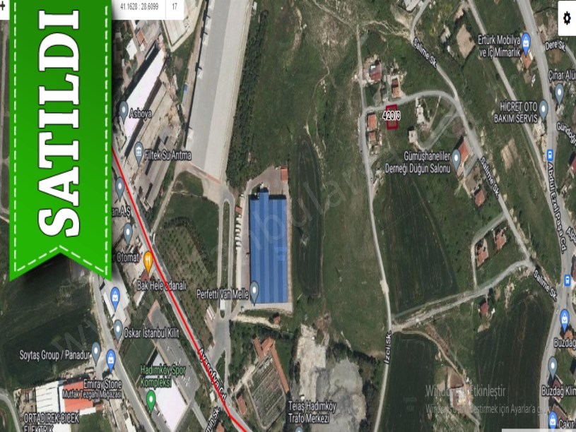Arnavutköy Hadımköyde Satılık Arsa , 405 m2  Müstakil İmarlı