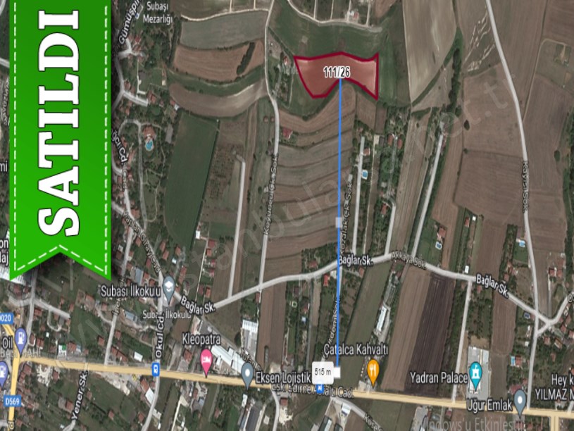 Çatalca Subaşıda Satılık Arsa , 427 m2 Şehir Merkezinde 