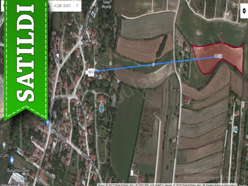 Çatalca Subaşıda Satılık Arsa , 427 m2 Şehir Merkezinde 