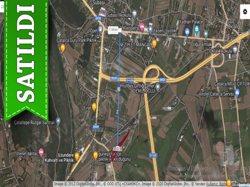 Çatalca Subaşıda Satılık Arsa , 283 m2 Caddeye Yakın 