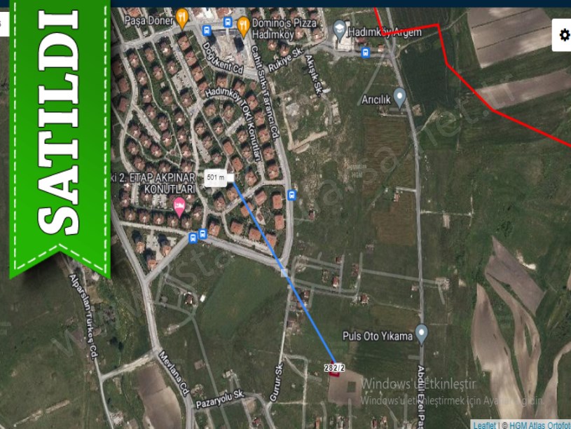 Arnavutköy Hadımköyde Satılık Arsa , 283 m2 Müstakil İmarlı