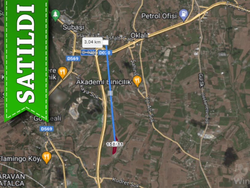 Çatalca Subaşıda Satılık Arsa , 6,729 m2 Yolu Var 