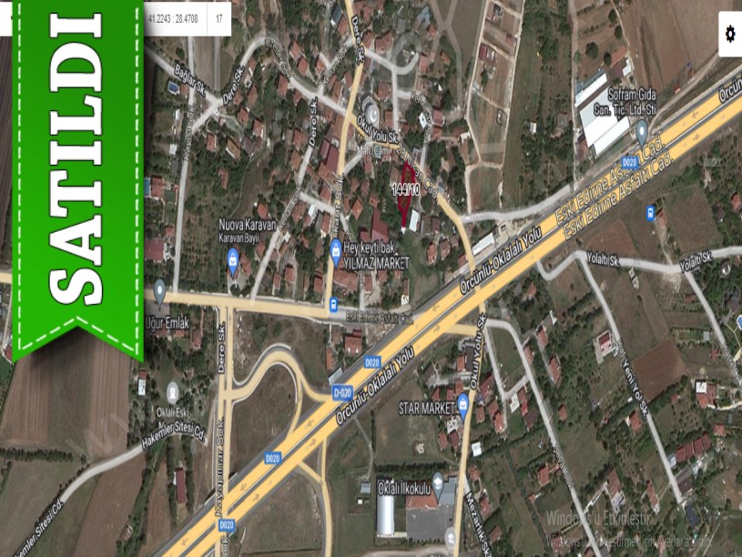 Çatalca Oklalıda Satılık Arsa , 412 M2 Cadde Cephe Merkezde