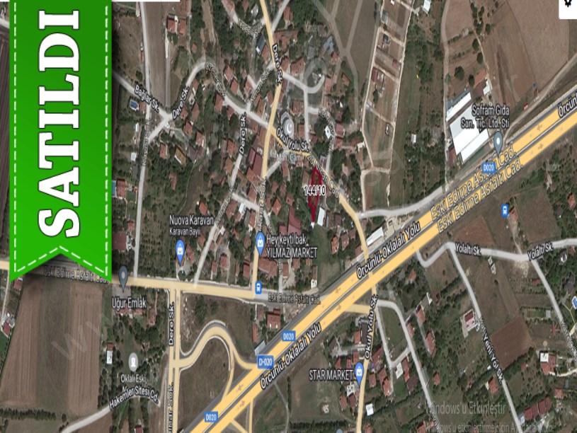 Çatalca Oklalıda Satılık Arsa , 412 M2 Cadde Cephe Merkezde