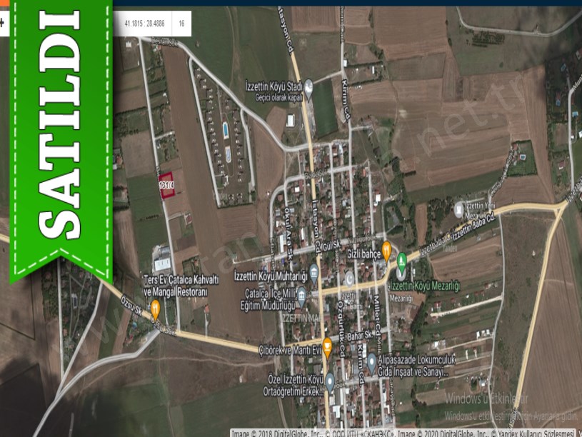 Çatalca İzzettinde Satılık Arsa , 2,040 M2 Müstakil Yola Cephe
