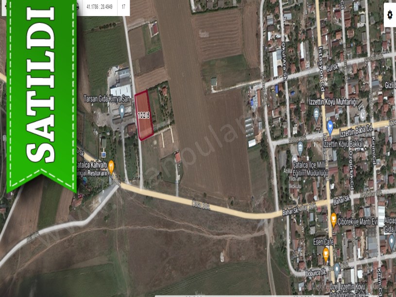 Çatalca İzzettinde Satılık Arsa , 2,500 M2  Yolu Var Müstakil