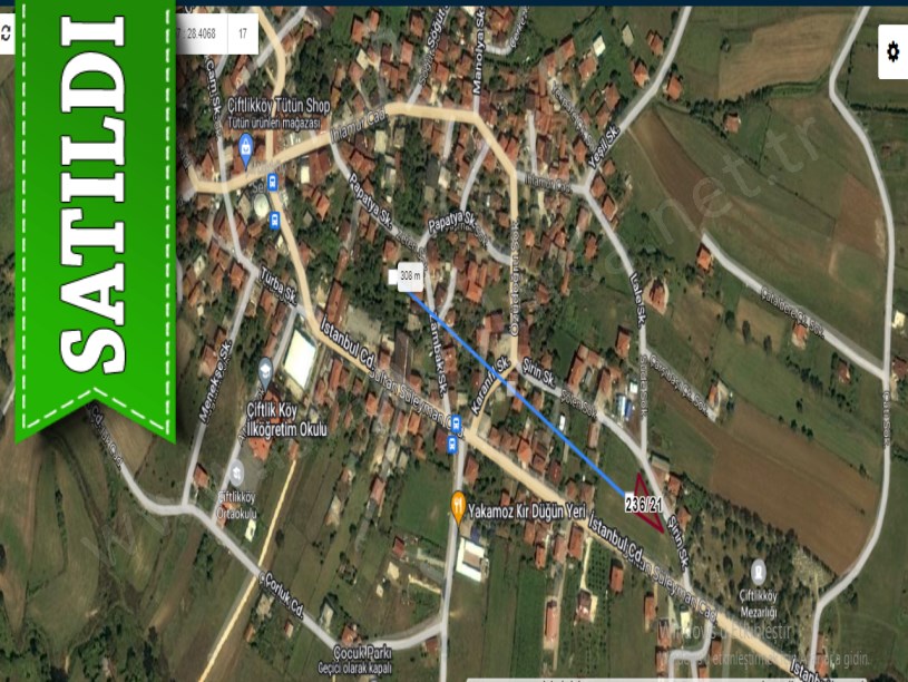 Çatalca Çiftlikköyde Satılık Arsa , 450 M2 Müstakil Caddeye Yakın 