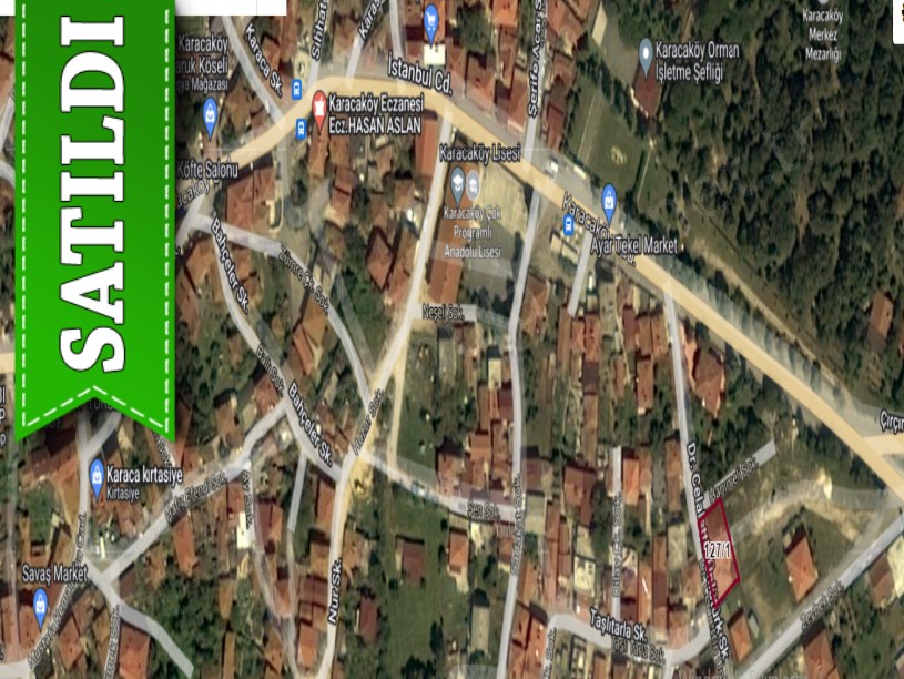 Çatalca Karacaköyde Satılık Arsa , 412 M2 Müstakil Caddeye Yakın