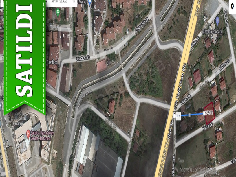 Çatalca Ferhatpaşada Satılık Arsa , 417 M2 Merkezde Müstakil