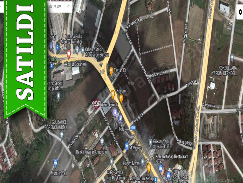 Çatalca Ferhatpaşada Satılık Arsa , 416 M2 Şehir Merkezinde 