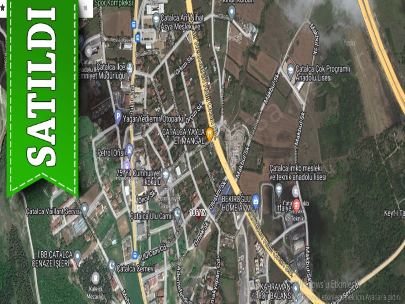 Çatalca Kaleiçinde Satılık Arsa , 500 m2 Cadde Cephe Müstakil
