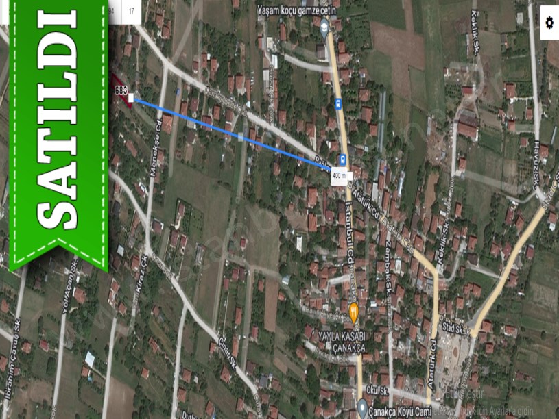 Çatalca Çanakçada Satılık Arsa , 418 M2 Evlerin Yakını Müstakil