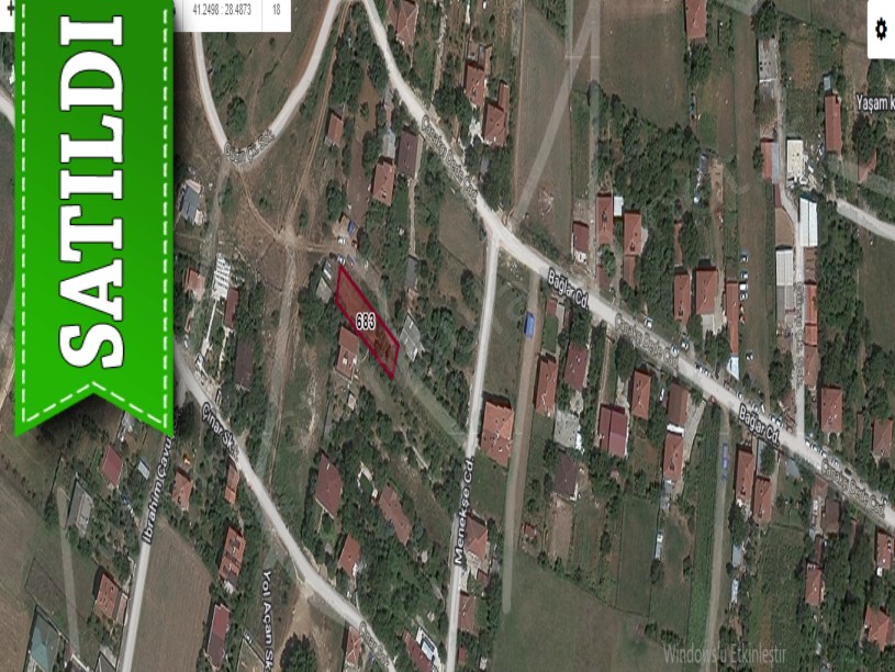 Çatalca Çanakçada Satılık Arsa , 418 M2 Evlerin Yakını Müstakil