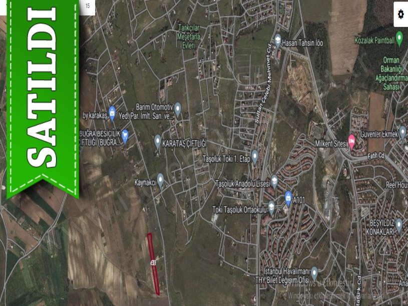 Arnavutköy Haraççıda Satılık Arsa , 209 m2 Caddeye Yakın