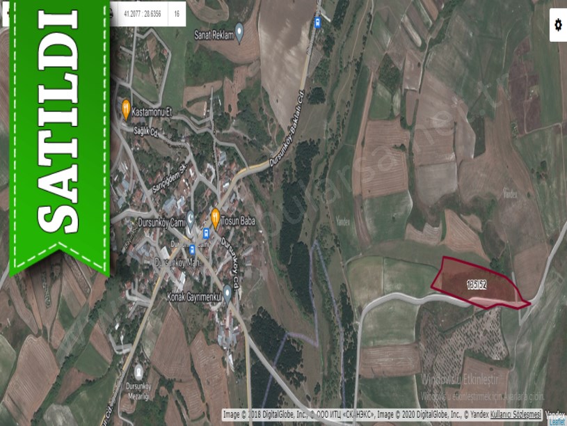 Arnavutköy Dursunköyde Satılık Arsa , 1,800 M2 Yola Cephe Hisseli