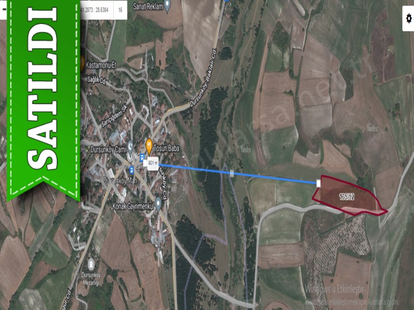 Arnavutköy Dursunköyde Satılık Arsa , 1,800 M2 Yola Cephe Hisseli