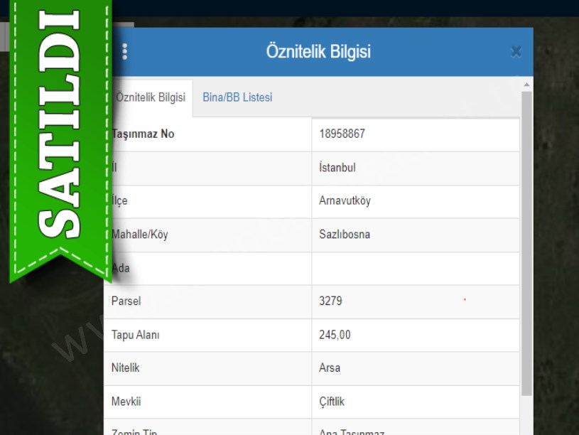 Arnavutköy Sazlıbosnada Satılık Arsa , 245 m2 Müstakil
