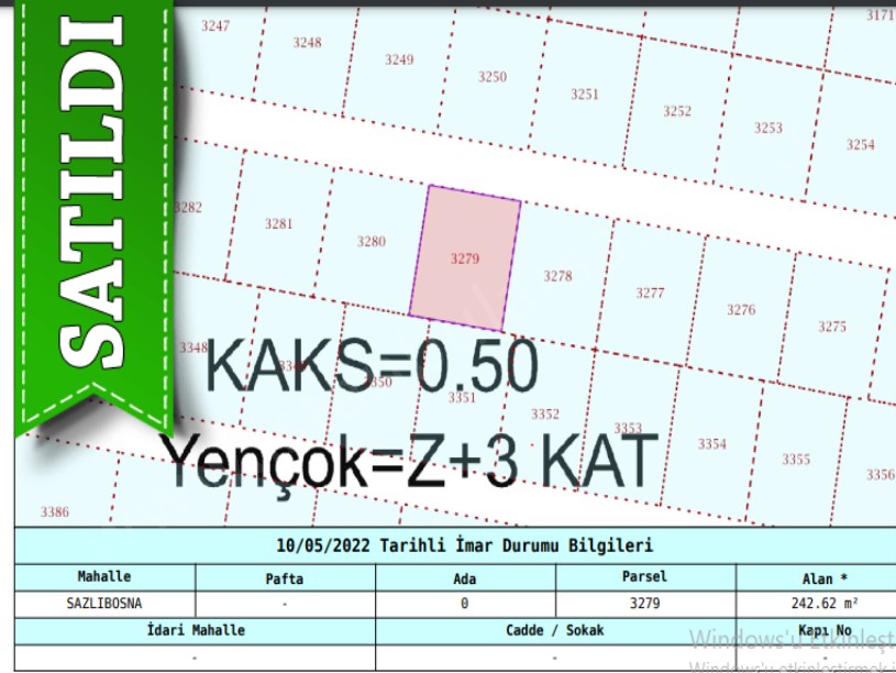 Arnavutköy Sazlıbosnada Satılık Arsa , 245 m2 Müstakil