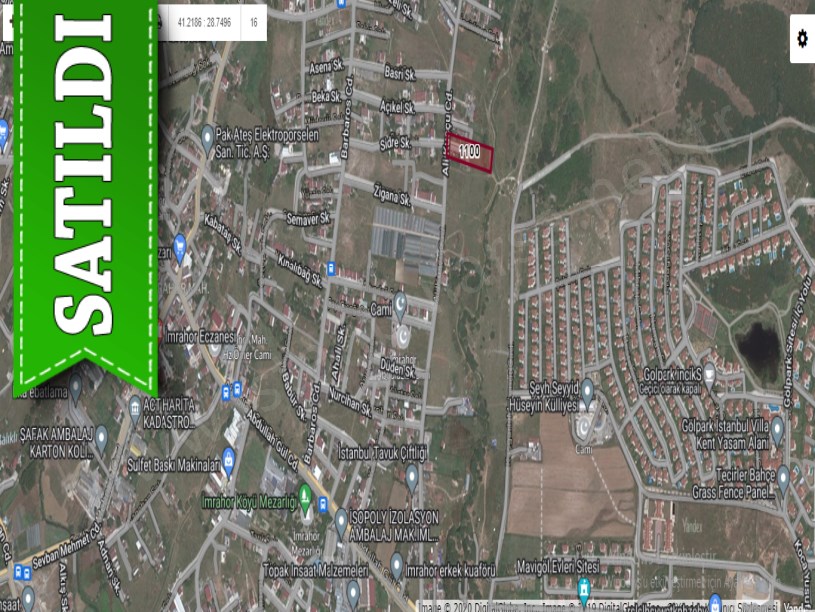 Arnavutköy İmrahorda Satılık Arsa , 205 M2 Cadde Cephe Hisseli