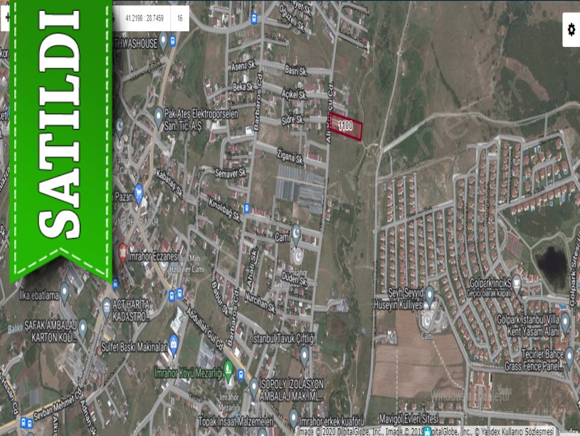 Arnavutköy İmrahorda Satılık Arsa , 205 M2 Cadde Cephe Hisseli