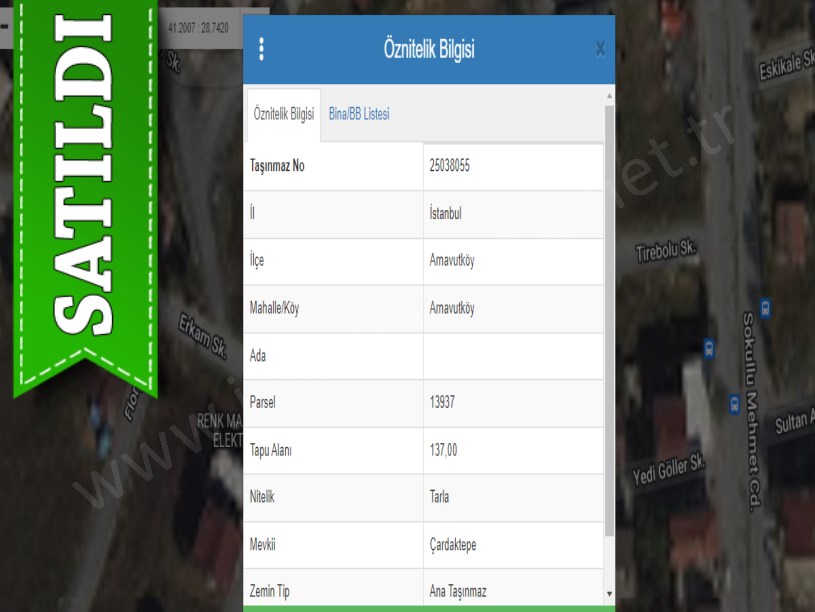 Arnavutköy Çardaktepede Satılık Arsa ,137 M2 Caddeye Yakın İmarlı