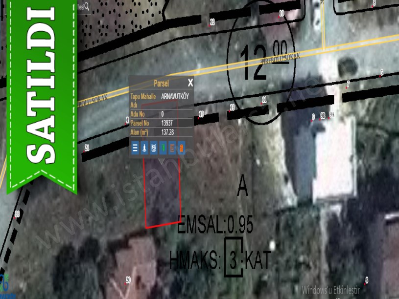 Arnavutköy Çardaktepede Satılık Arsa ,137 M2 Caddeye Yakın İmarlı