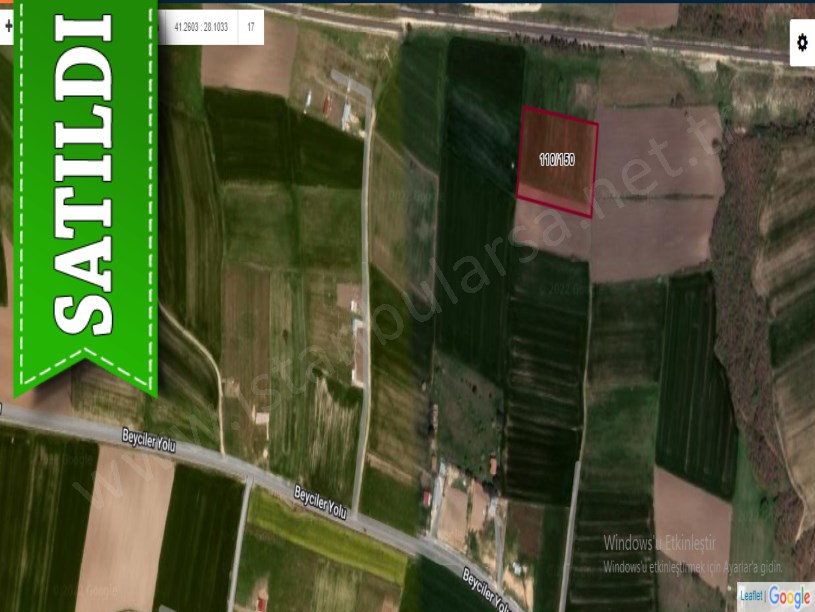 Silivri Çayırdere Mah Satılık Arsa , 2,220 m2 Çaplı Yolu Var