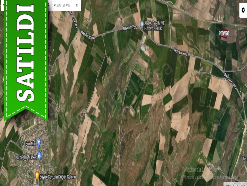 Silivri Çayırdere Mah Satılık Arsa , 2,220 m2 Çaplı Yolu Var