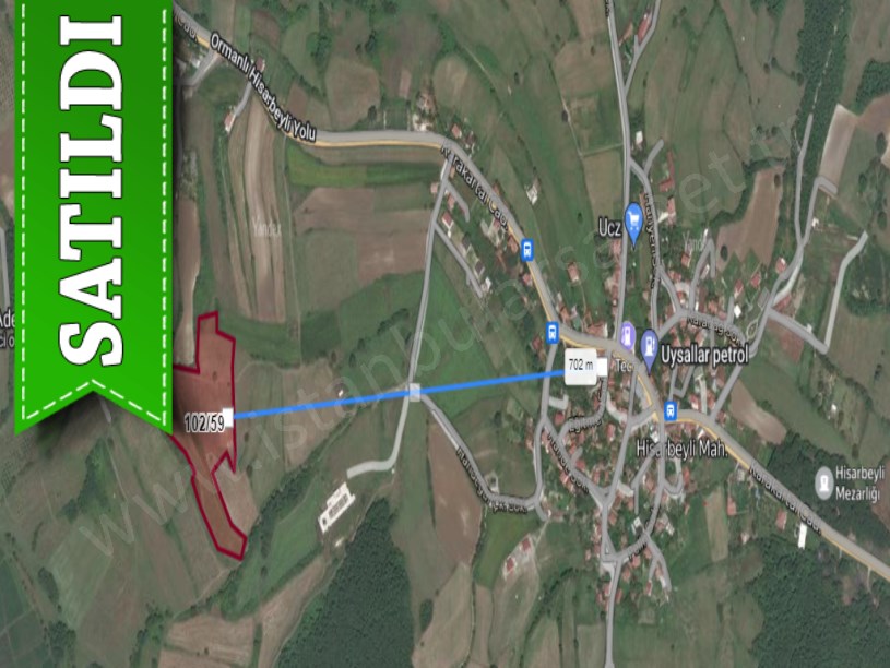 Çatalca Hisarbeylide Satılık Arsa , 560 M2 Çaplı Yolu Var