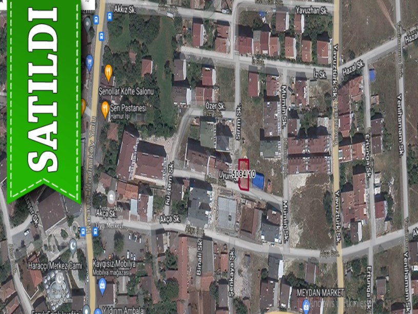 Arnavutköy Haraççıda Satılık Arsa , 186 m2 Köşe Başı İmarlı