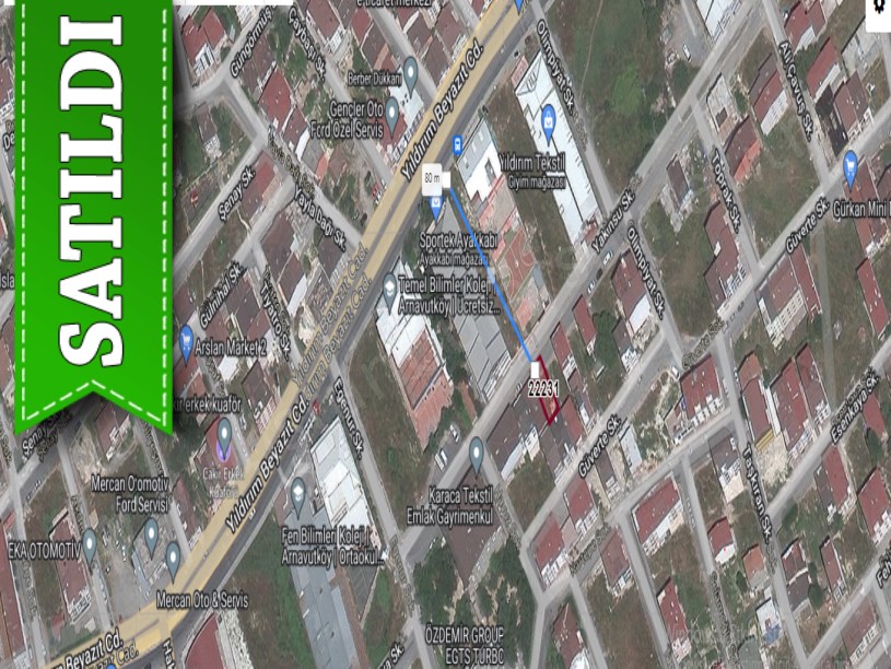 Arnavutköy Çiftliktepede Satılık Arsa , 148 M2 İmarlı Caddeye Yakın 
