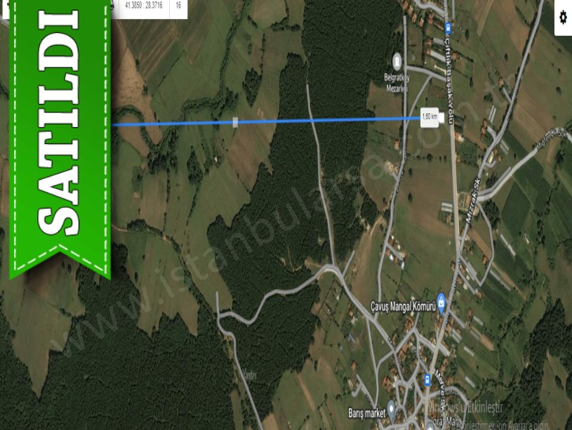 Çatalca Belgratta Satılık Arsa , 310 M2 Hisseli