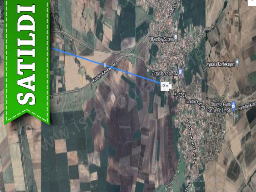 Edirne Uzunköprü Kurtbeyde Satılık Tarla , 942 m2 Müstakil