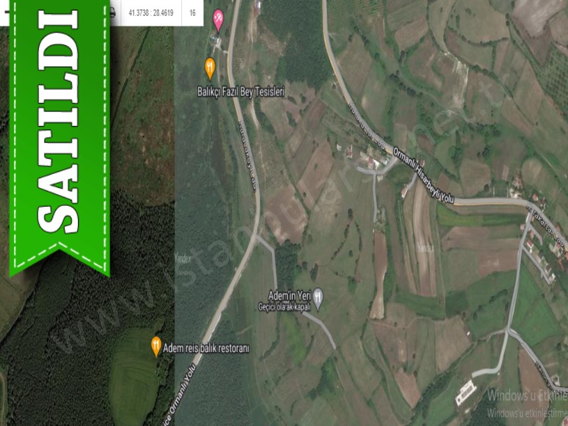 Çatalca Çiftlikköyde Satılık Arsa , 190 M2 Hisseli Yolu Var