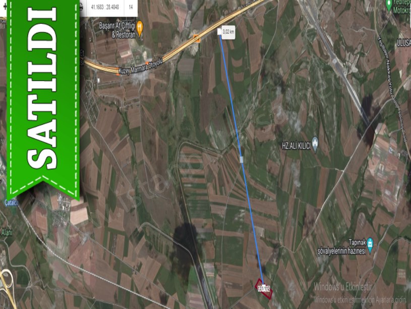 Çatalca Nakkaşta Satılık  Arsa , 992 M2 Hisseli Yolu Var