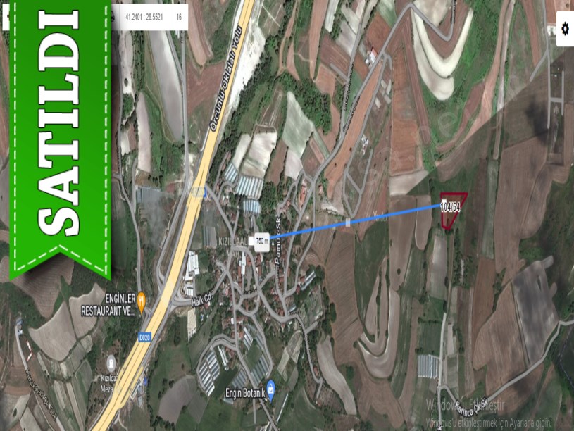 Çatalca Kızılcaalide Satılık Tarla , 4,400 m2 Müstakil Yolu var