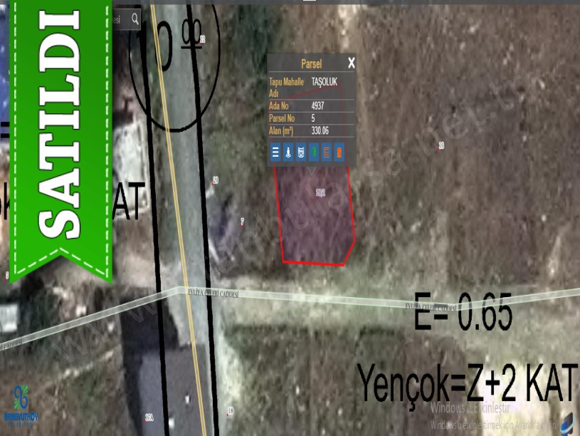 Arnavutköy Taşolukta Satılık Arsa , 330 m2  Cadde Cephe Müstakil 