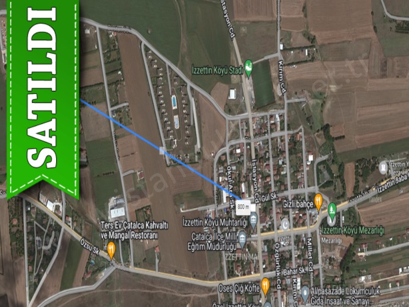 Çatalca İzzettinde Satılık Arsa , 300 M2 Çaplı Çevrili
