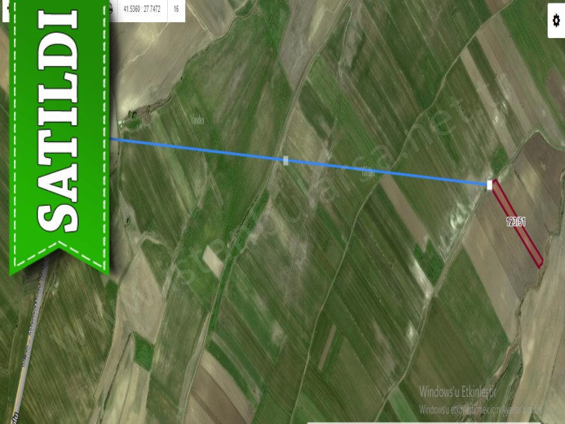 Kırklareli Vize Hasbuğa Köyünde Satılık Arsa , 500 m2 Hisseli Yolu Var