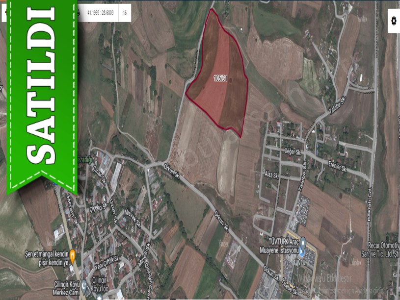 Arnavutköy Çilingirde Satılık Arsa , 2,210 M2 Araç Muayne İstasyonu Yakını