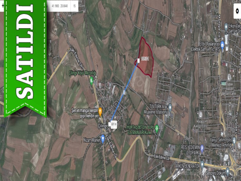 Arnavutköy Çilingirde Satılık Arsa , 2,210 M2 Araç Muayne İstasyonu Yakını