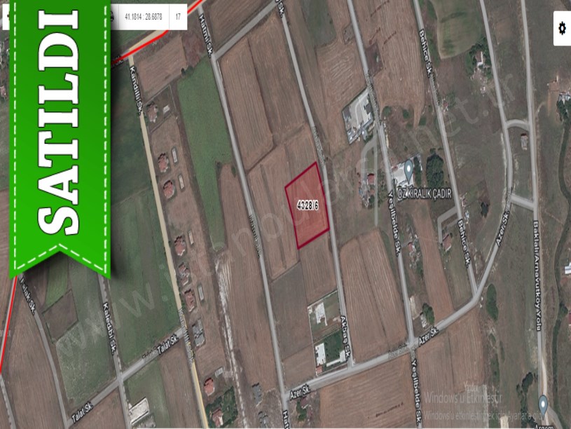 Arnavutköy Haraççıda Satılık Arsa , 4,645 M2 Müstakil Yolu Var İmarlı
