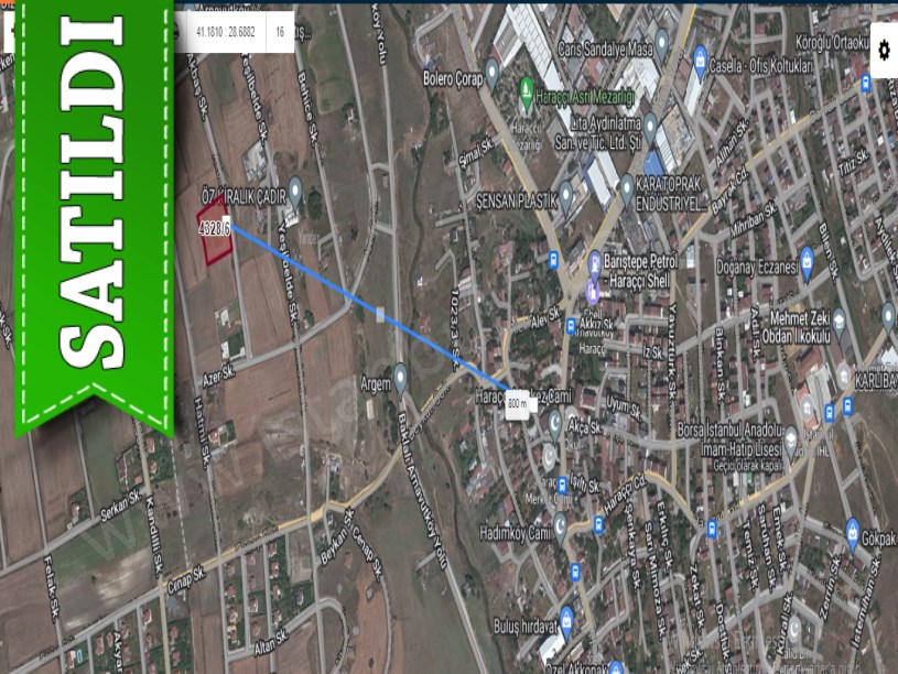 Arnavutköy Haraççıda Satılık Arsa , 4,645 M2 Müstakil Yolu Var İmarlı