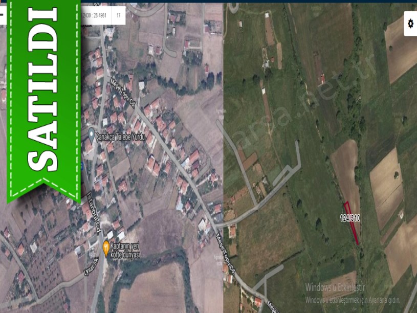 Çatalca Çanakçada Satılık Arsa , 360 m2 Tek Tapu Çevrili  