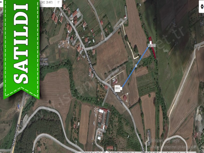 Çatalca Çanakçada Satılık Arsa , 360 m2 Tek Tapu Çevrili  